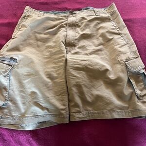 Light brown REI Mens size 36 cargo shorts